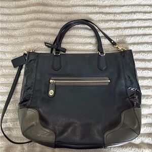 Coach Poppy Colorblock Leather Blair Tote